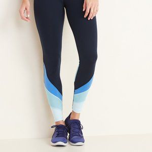 High-Waisted Color-Blocked 7/8-Length Leggings